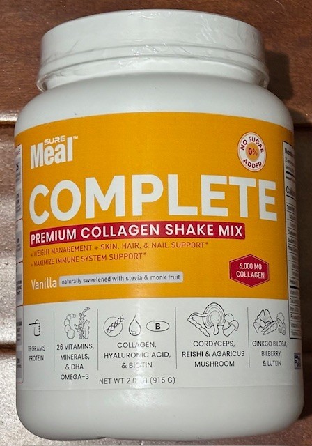 Suremeal Complete Premium Collagen Shake Mix – Net Weight 2 lb (915g)