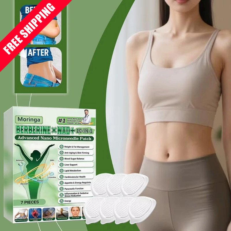 Moringa Berberine 10 in 1 Advanced Nano Microneedle Patch for Weight Loss.1x7pcs