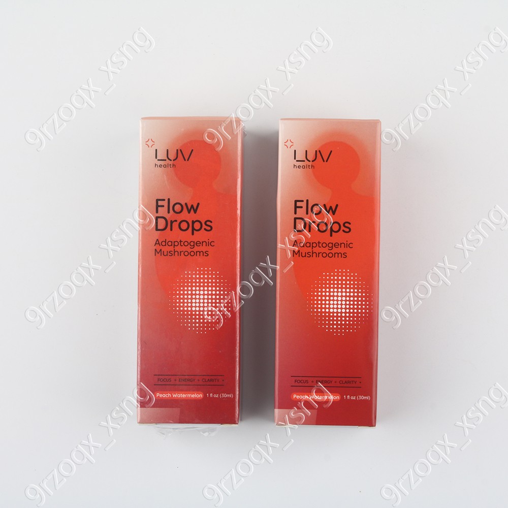 LUV Health Flow Drops-Adaptogen Mushroom Blend-Peach Watermelon Flavor (1-3pack)