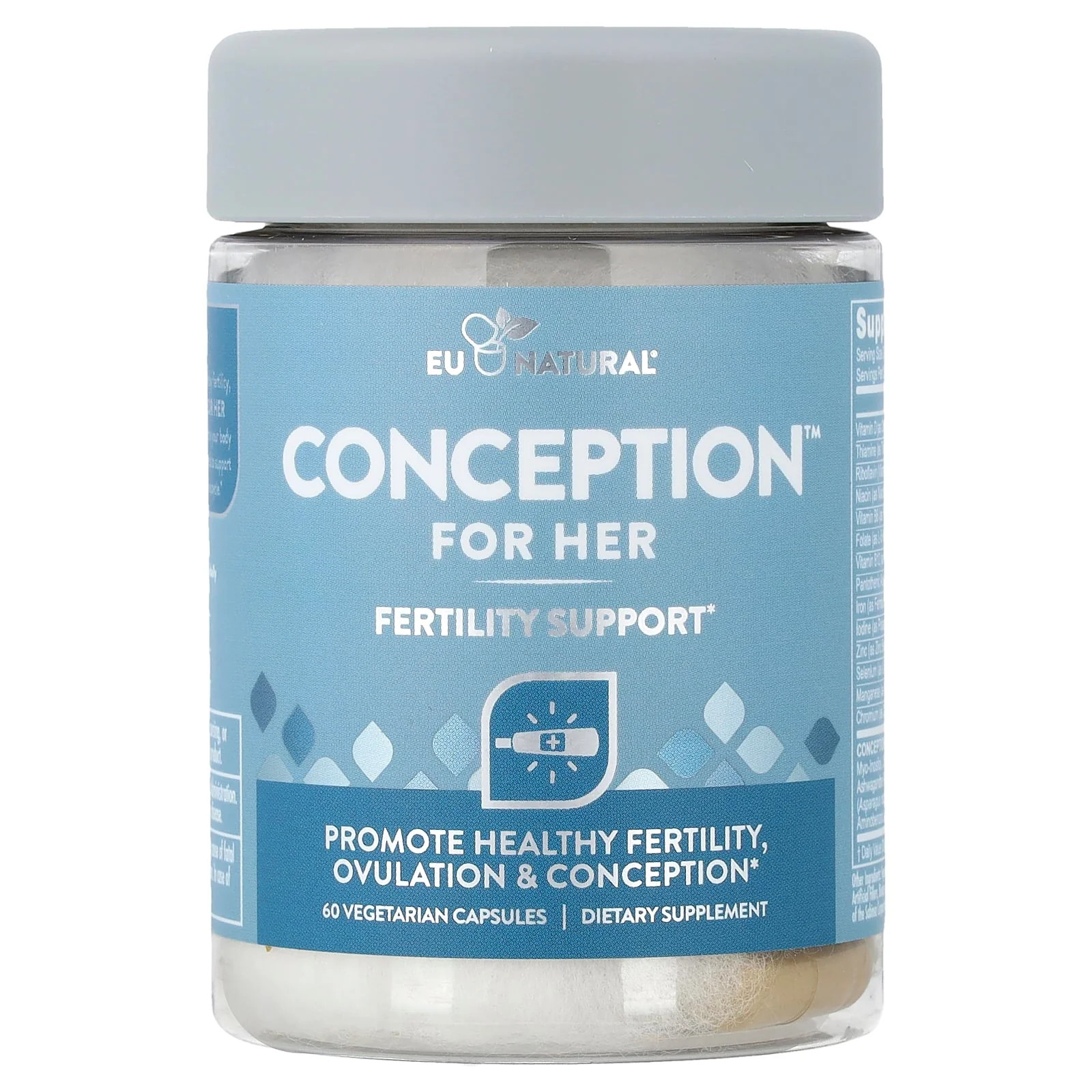 2 X Eu Natural, Conception™ For Her, Fertility Support, 60 Vegetarian Capsules