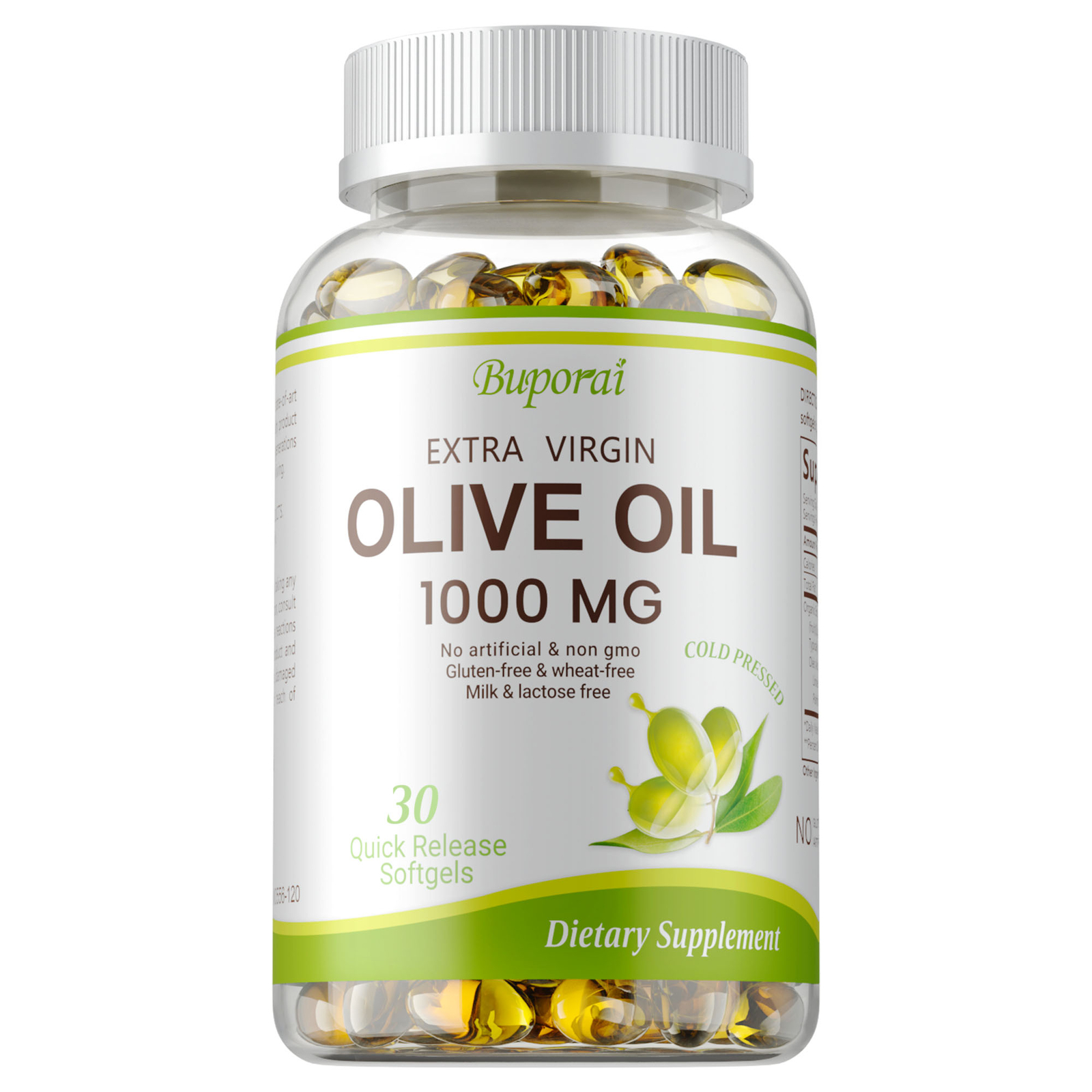 Olive Oil 1000 mg – Dietary Supplement, Promotes Joint, Heart & Brain Health