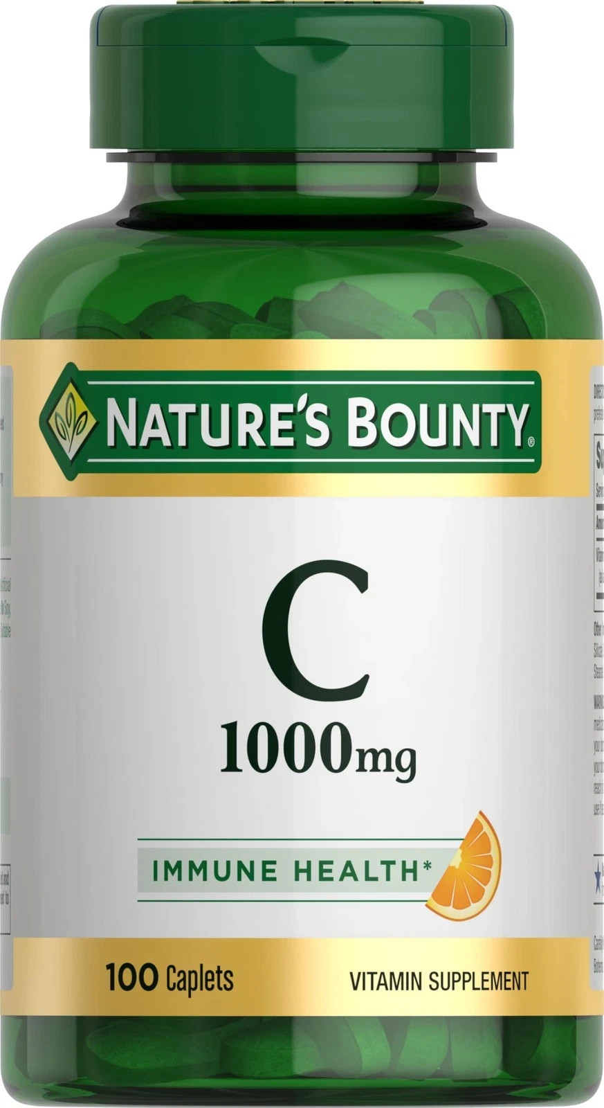 Nature’s Bounty 1000mg Vitamin C Caplets 100 Count Immune Support Antioxidant