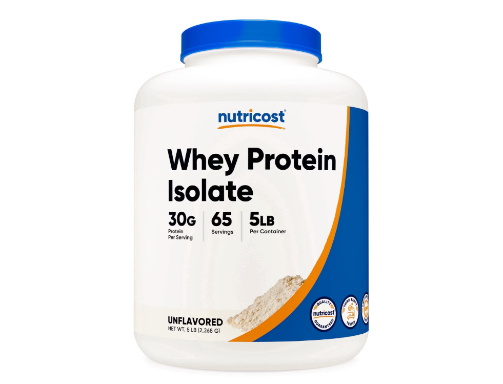 Nutricost Whey Protein Isolate Powder (Unflavored) 5LBS