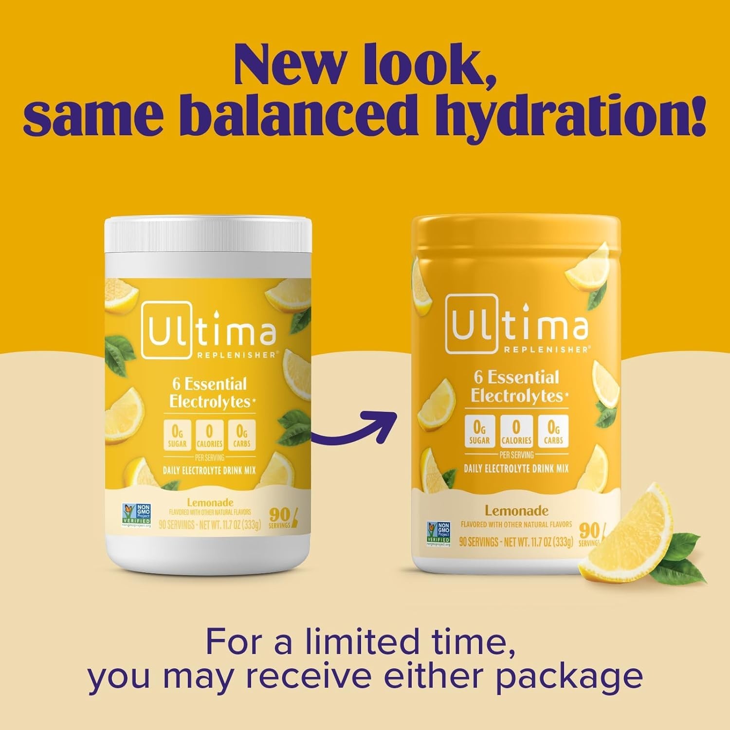 Ultima Sugar-Free Lemonade Electrolyte Powder – 90 Servings for Hydration & B…