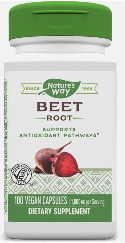 Nature’s Way Beet Root 1,000 mg 100 Vegan Caps (Packaging may vary) Exp. 10/2030