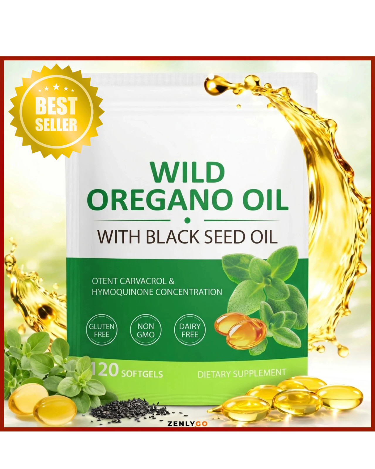 Resilia Oil Of Oregano With Black Seed Oil 6,000MG