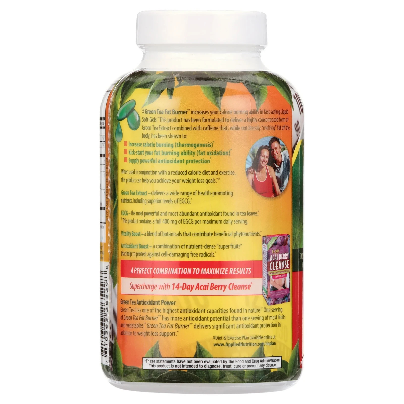 Green Tea Extract Supplement 90 Softgels for Metabolism & Antioxidant Support