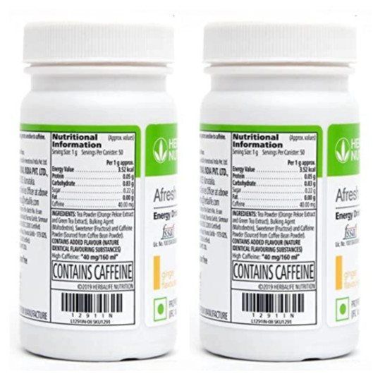 HERBALIFE Afresh Energy Drink Lemon (50g) Refreshing Energy & Weight loss Powder