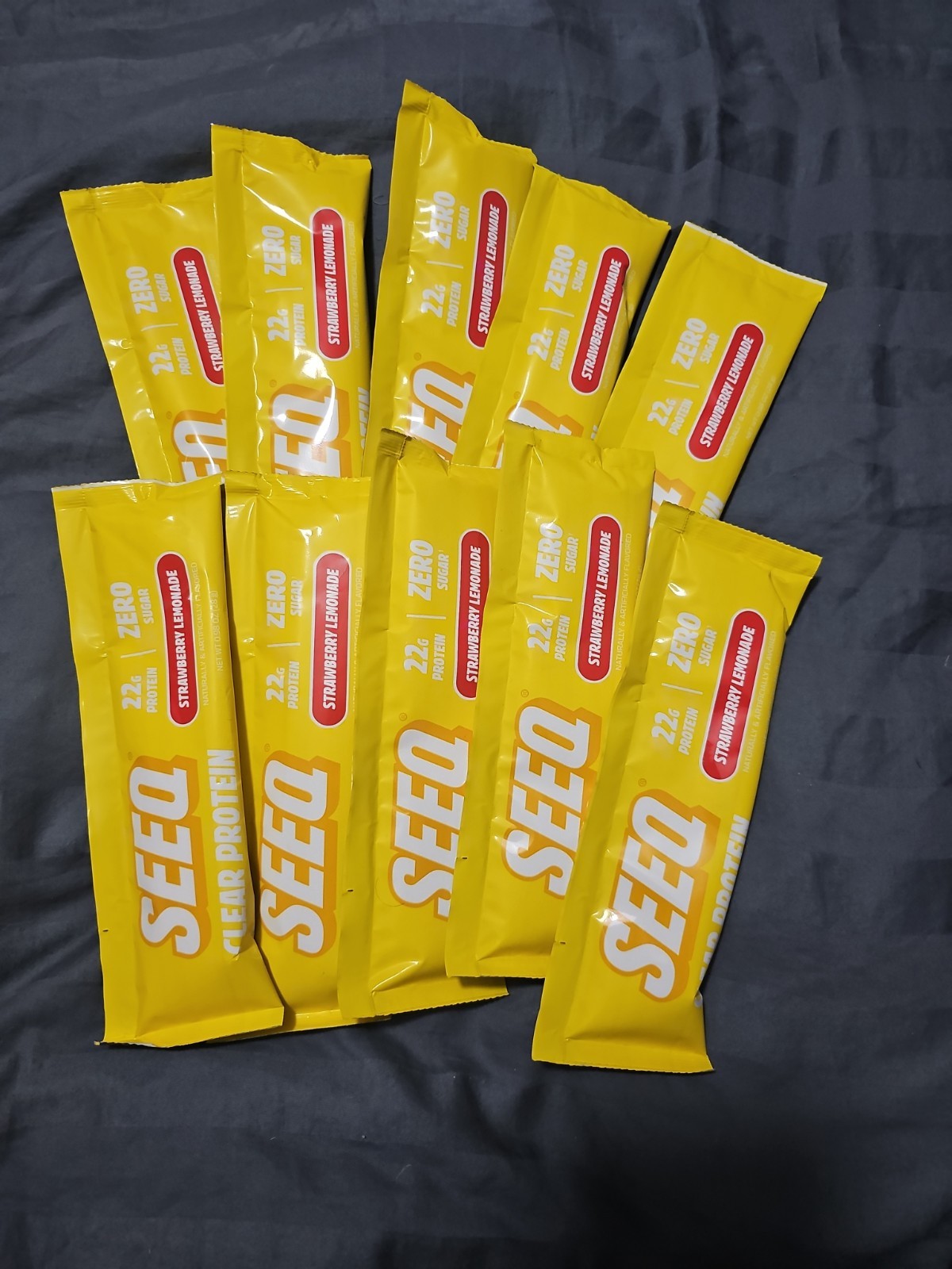 SEEQ Clear Protein Strawberry Lemonade – 10 Powder Sticks Lot – Exp 7/27