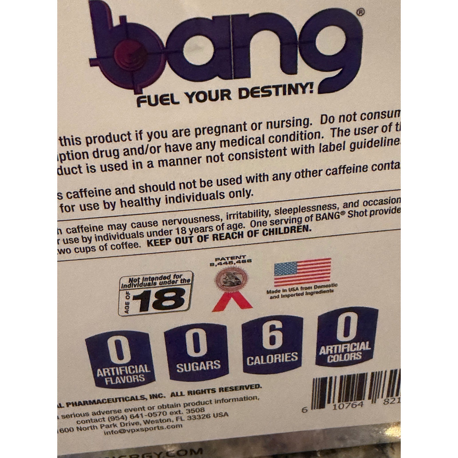 RARE DISCONTINUED Bang Energy Shot Bangster Berry 12 Pack NEW VPX Super Creatine