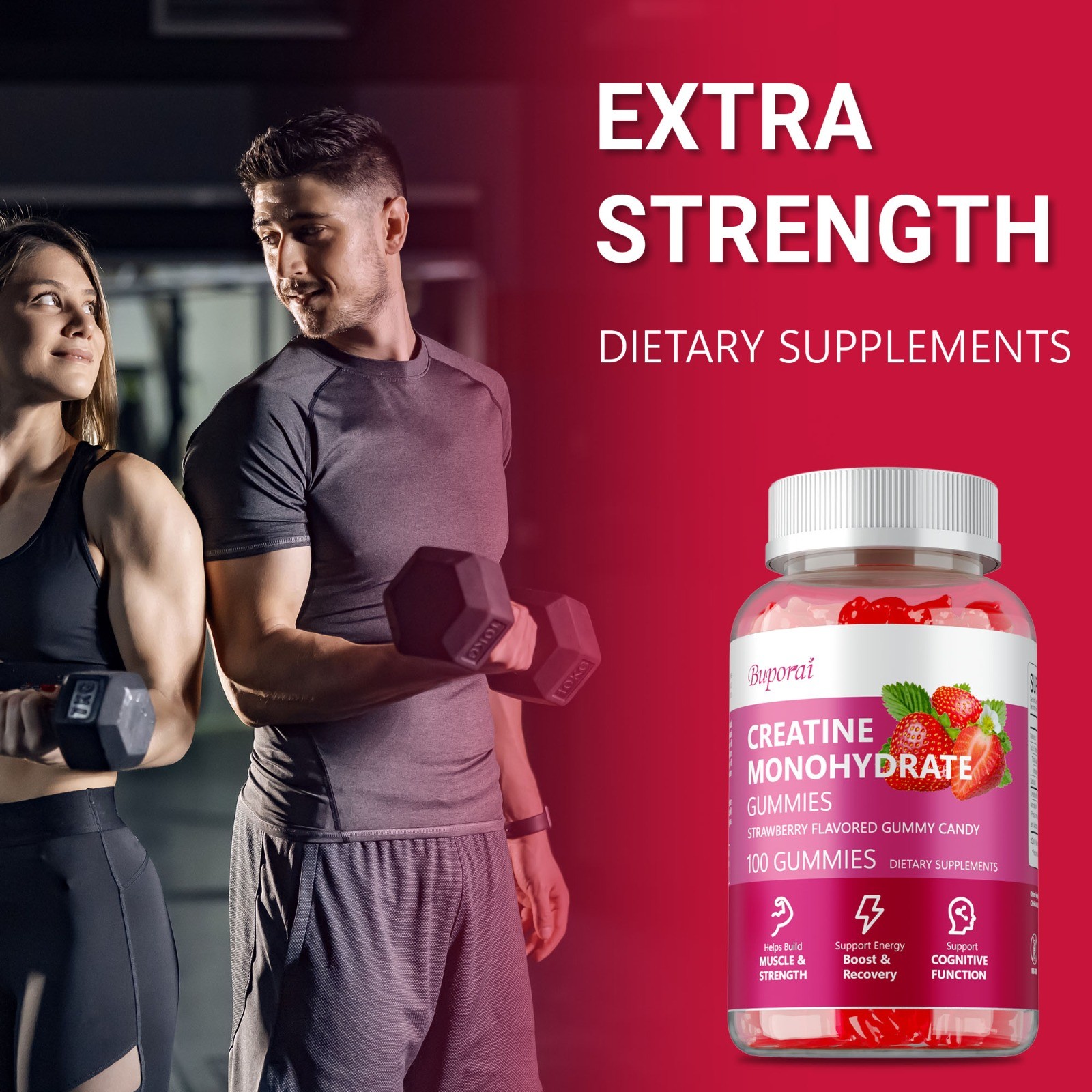 Creatine Monohydrate 100pcs – Promote Muscle Growth and Improves Endurance