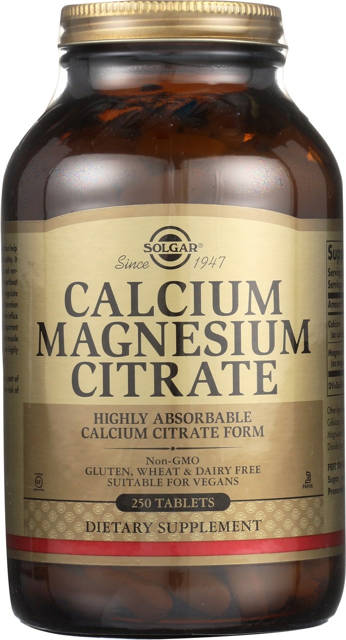 Solgar Calcium Magnesium Citrate 250 Tablets