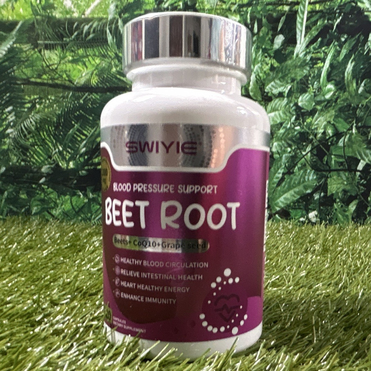 SWIYIE Beet Root Blood Pressure Support 1300mg 120 Caps CoQ10 GMO Free Keto