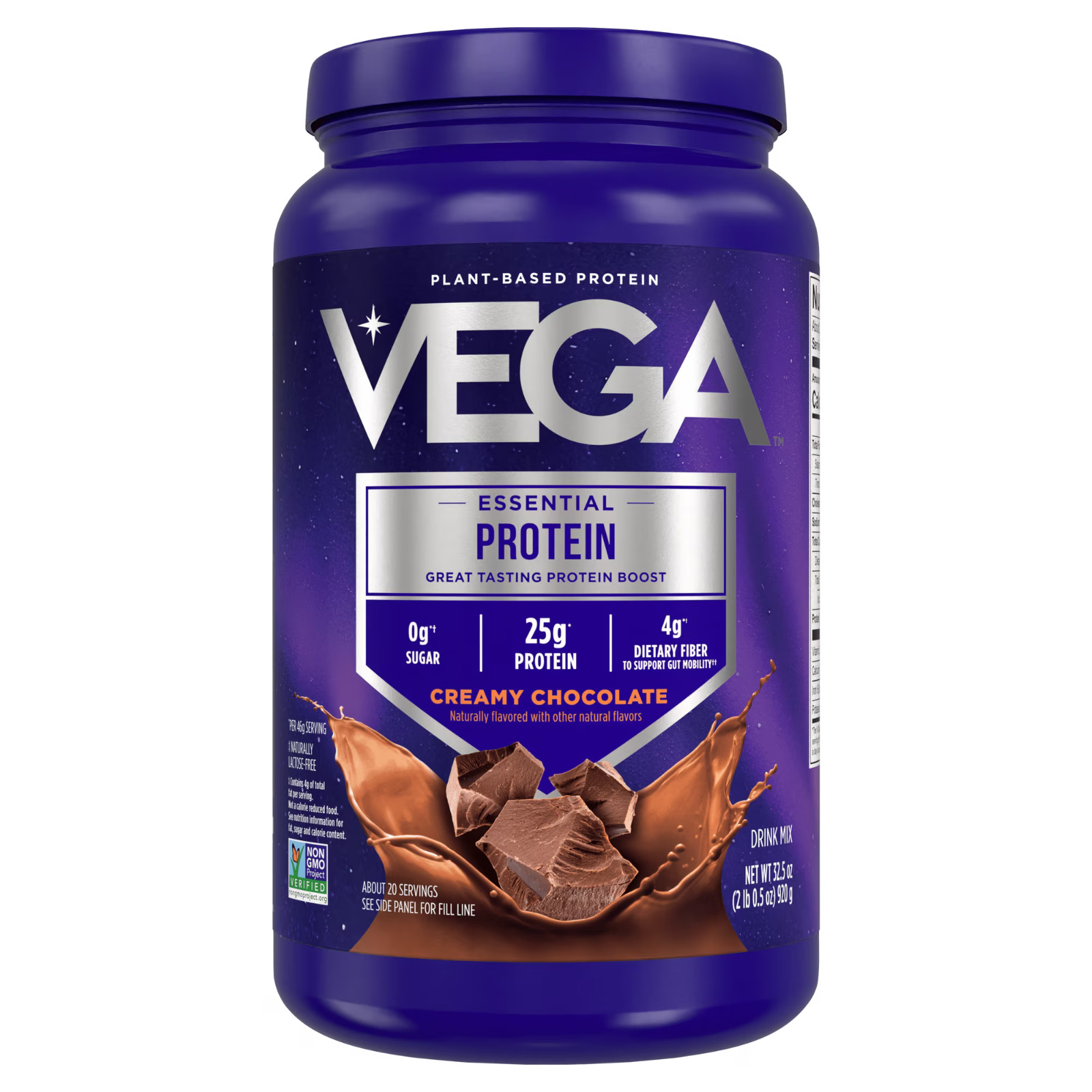 Vega Original Plant-Based Protein Powder Chocolate 25g Protein 20 Servings