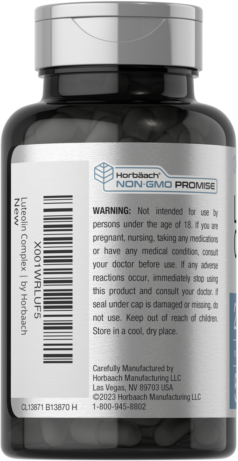 Luteolin Complex with Rutin 200mg | 50 Capsules | by Horbaach