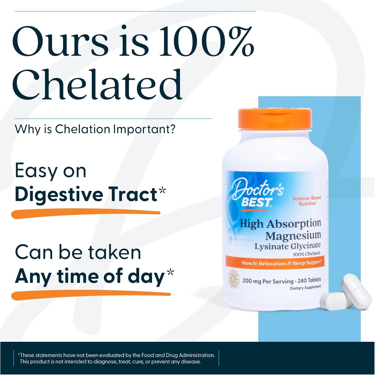 Doctor’S Best High Absorption Magnesium Glycinate Lysinate Supplement – 100% Che