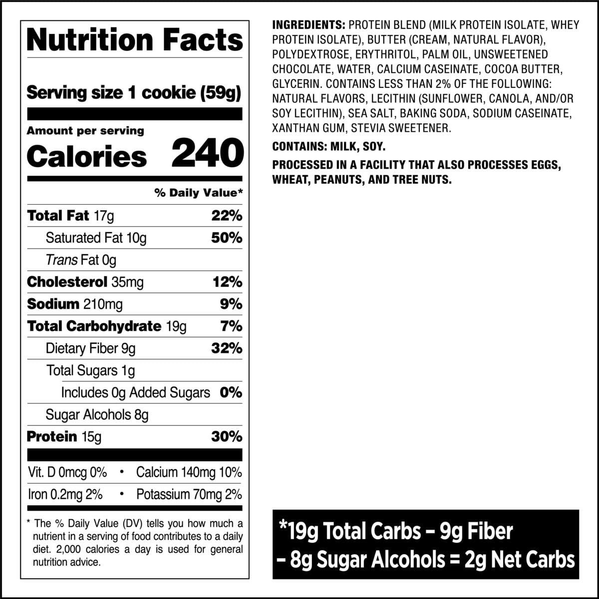 Quest Protein Cookie, Chocolate Chip, 15g Protein, 12 Count,2.08 oz (59 g) Each