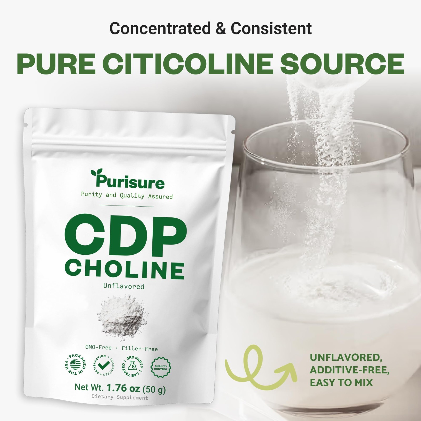 CDP Choline Powder 50g – Boost Focus, Attention & Energy | Citicoline for Cognit