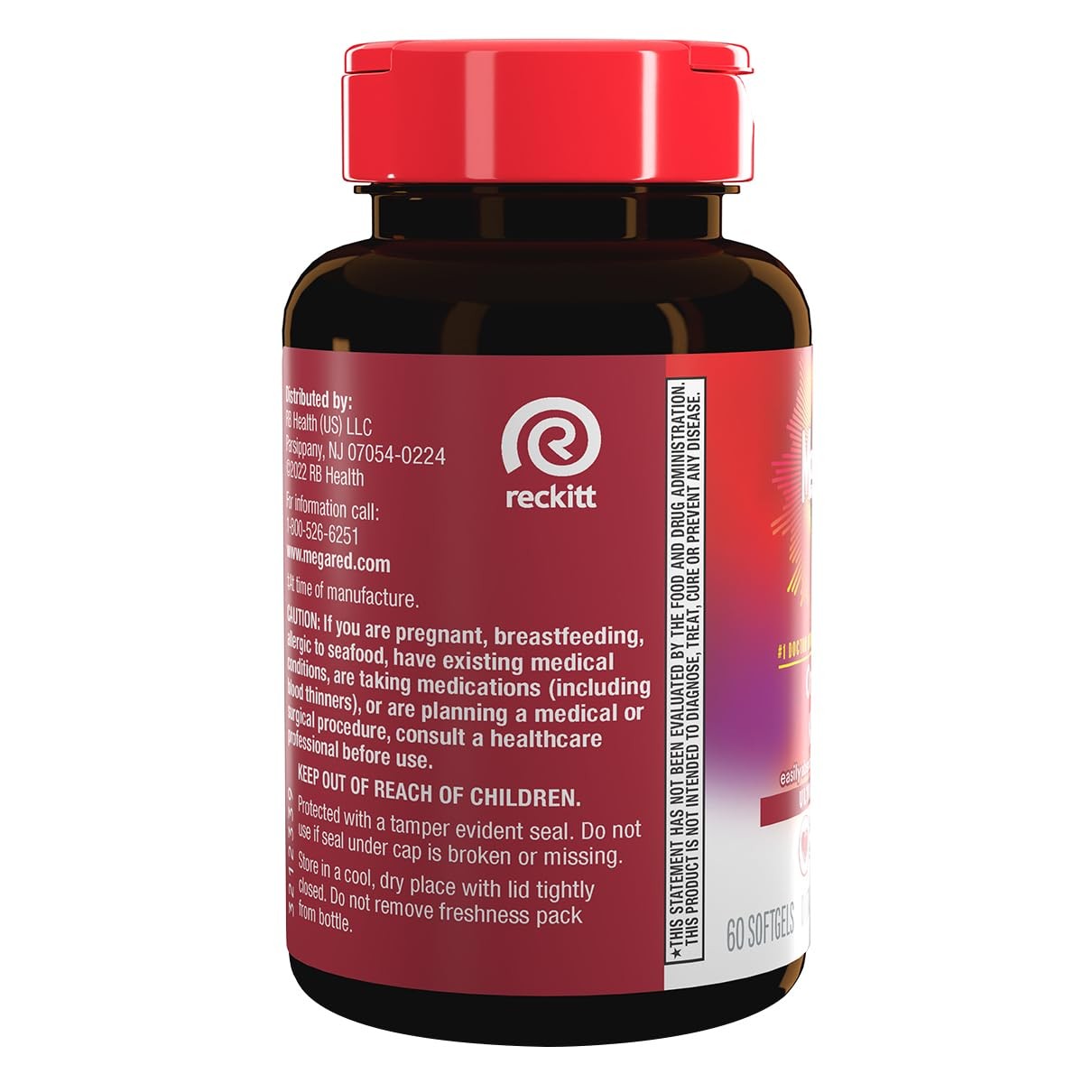 MegaRed Ultra Strength 1000mg Omega-3 Krill Oil 60 Count (Pack of 3)
