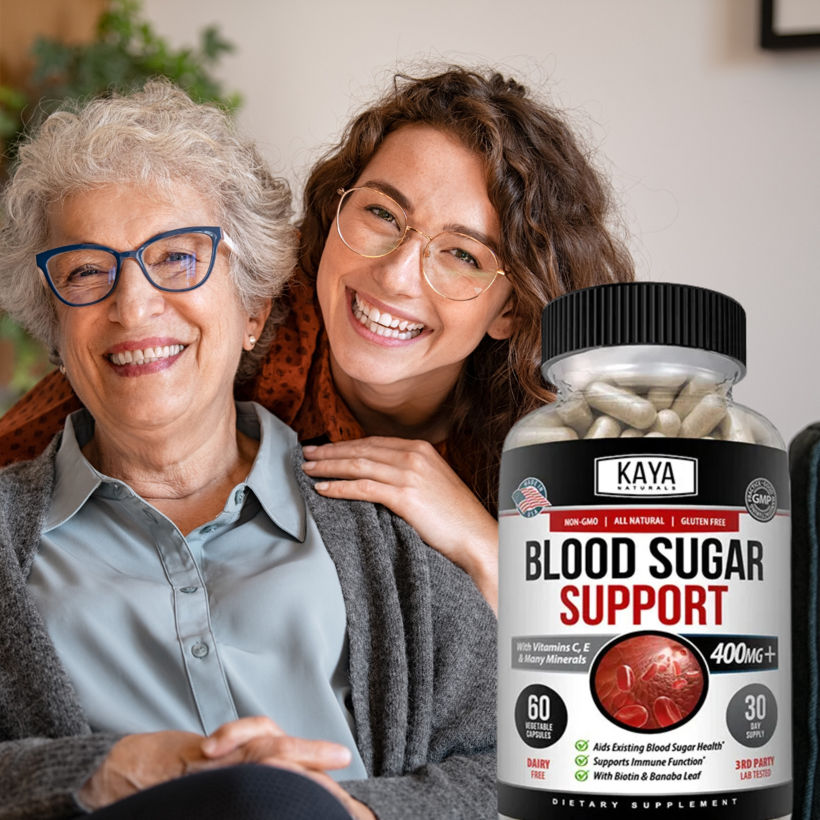BLOOD SUGAR SUPPORT Alpha Lipoic Acid & Cinnamon 20 Herbs 60 Capsules