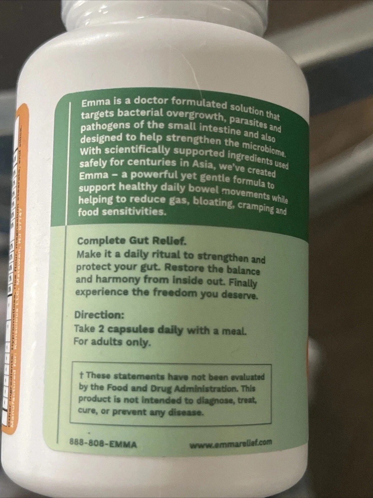 3 Pack Emma Gut Health Supplement 180 Capsules for Bloating Relief & Leaky Gut+-