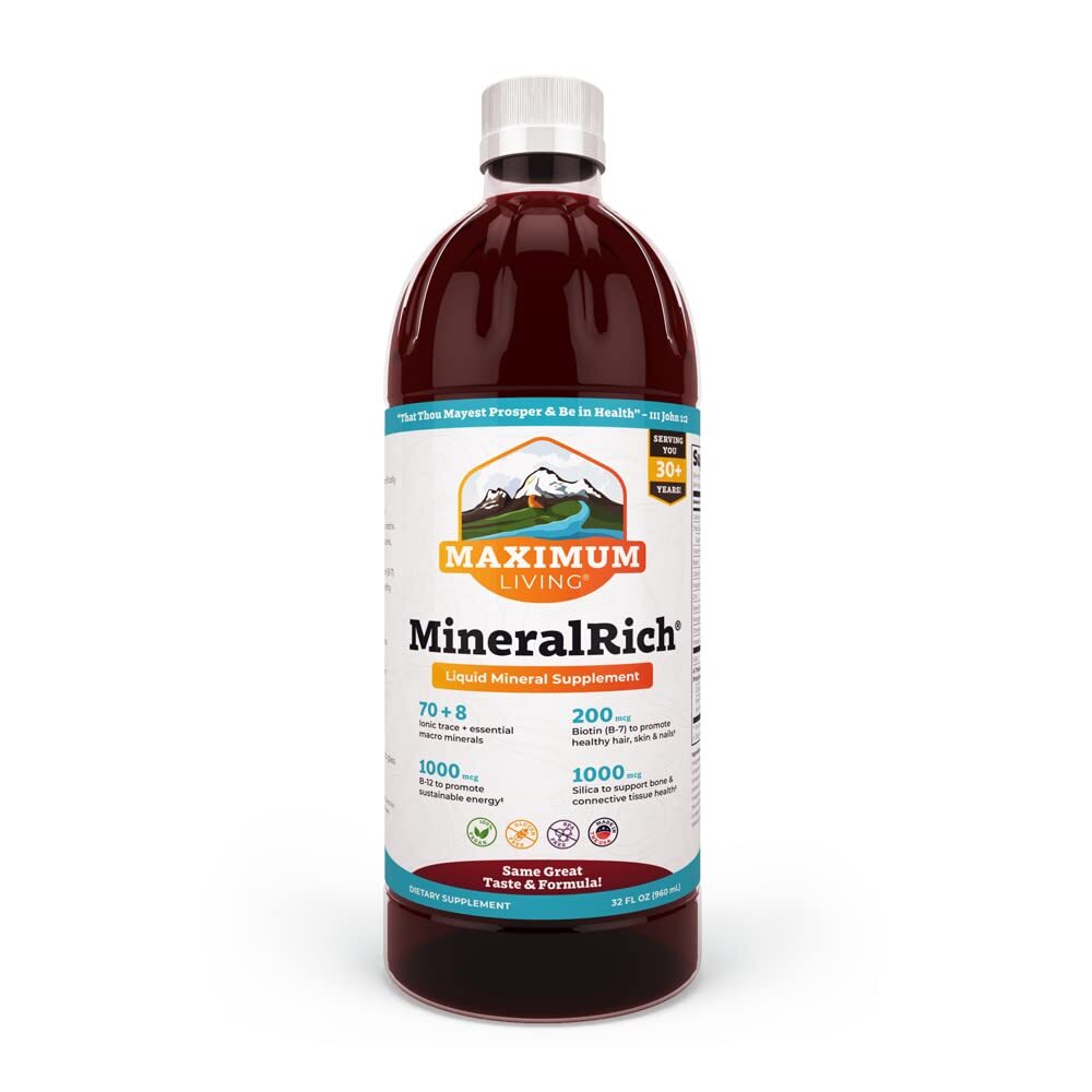 Maximum Living MineralRich Minerals Supplement – 32 oz 32 oz Pack of 1 Minera…
