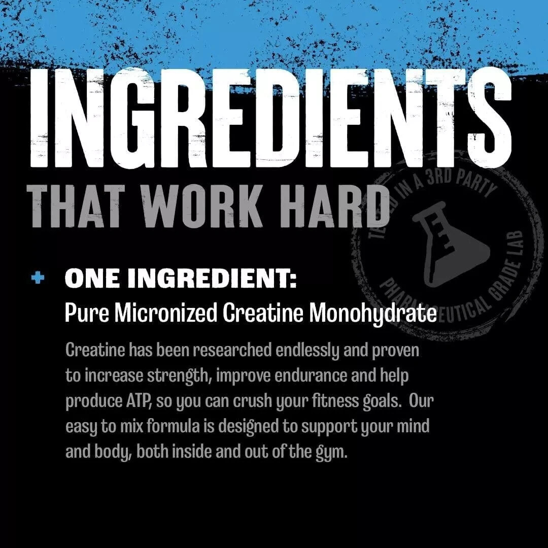 Universal Animal Micronized Creatine Monohydrate Powder Unflavored 300 Grams NEW