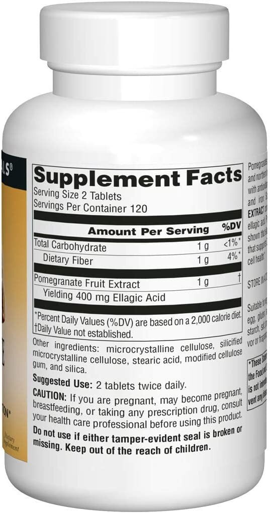 Source Naturals, Pomegranate Extract 500mg/ serving – 240 Tablet