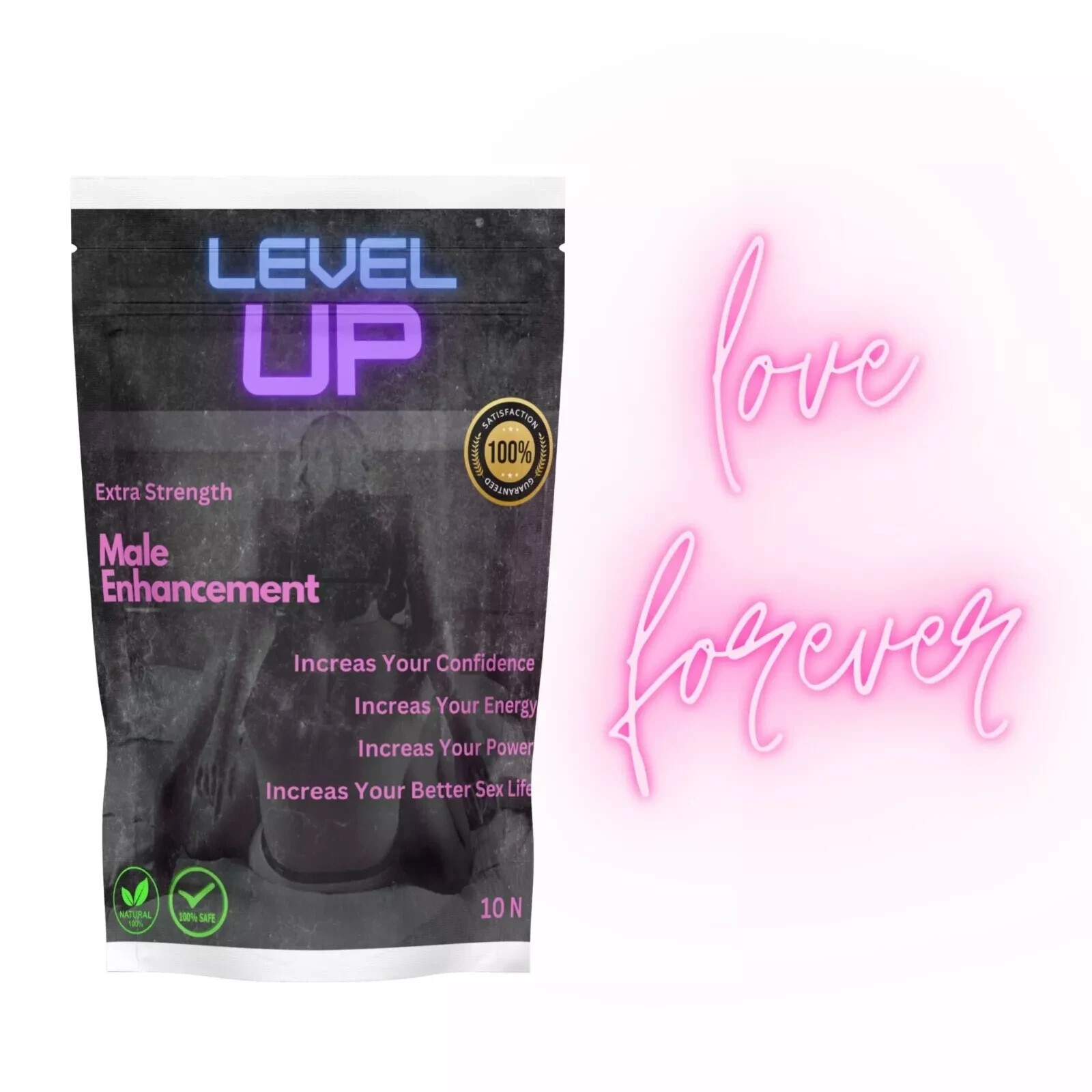 Eruption Level Up Enhancement Male Enhancement 15 Pills Pouch Fast Free Shipping