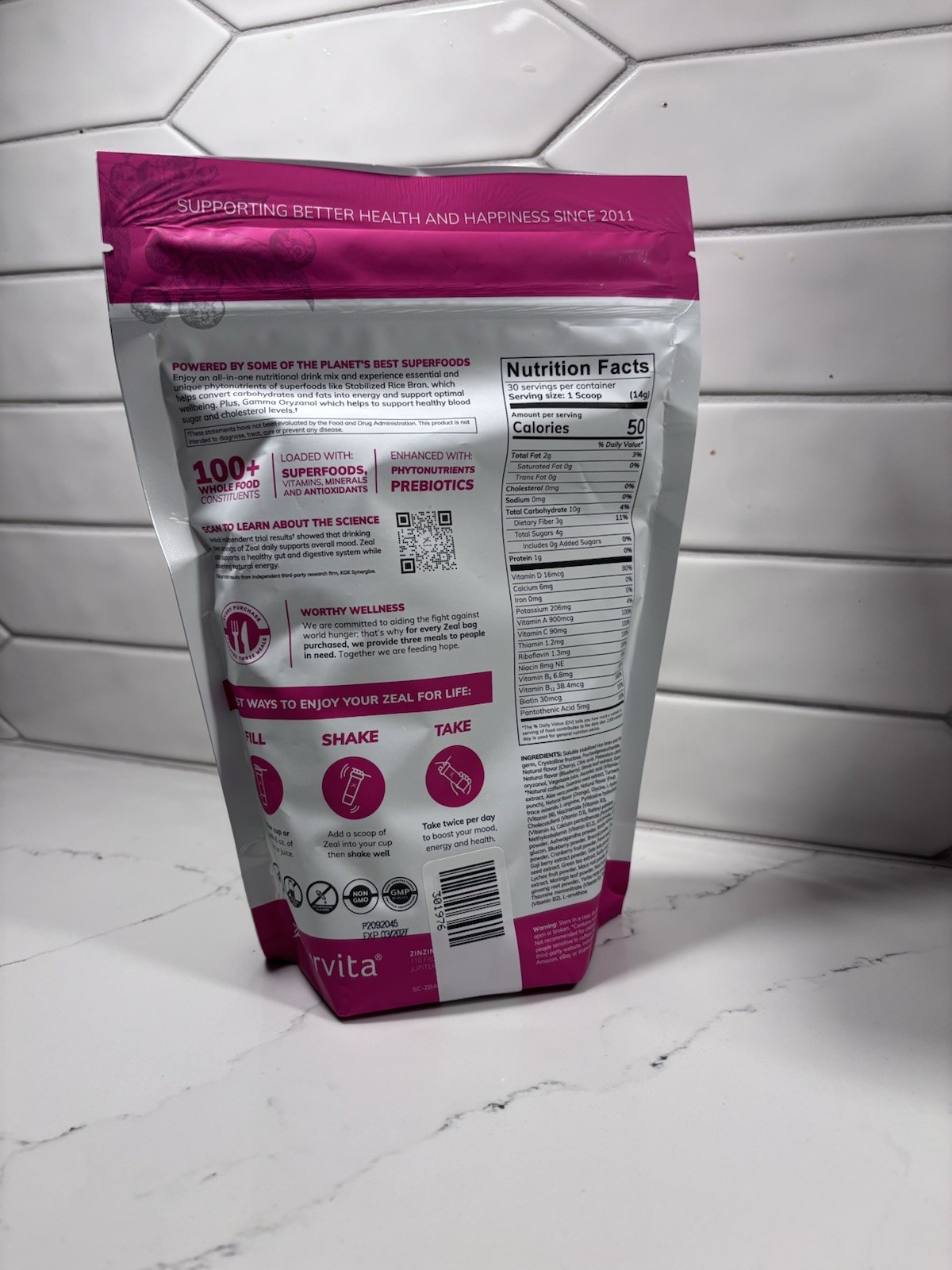 Zurvita Zeal for Life GLUTEN FREE VEGAN WILD BERRY 420g 03/2027! CA/USA