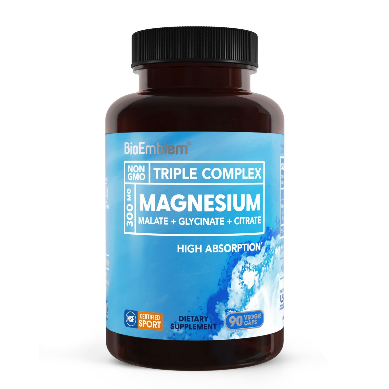 BioEmblem Triple Magnesium Complex 300mg 90 Capsules