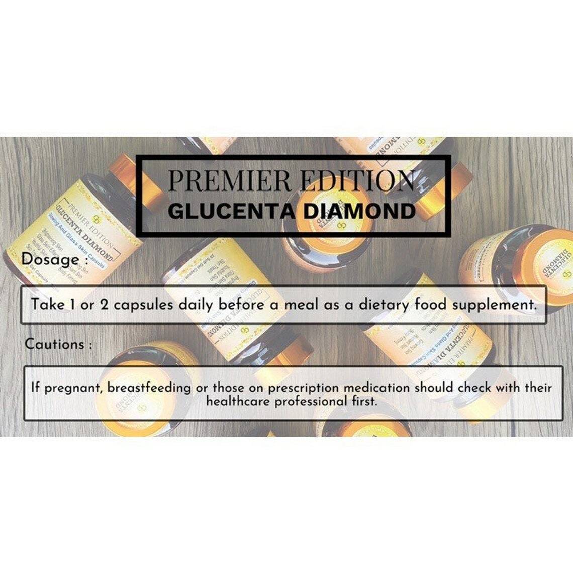 3 X Premier Edition Glucenta Diamond Whitening Skin Softgel DHL EXPRESS SHIPPING