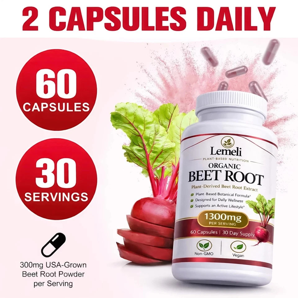 2pcs Lemeli Beetroot Plant-Based Daily Wellness Supplement – Antioxidant Blend