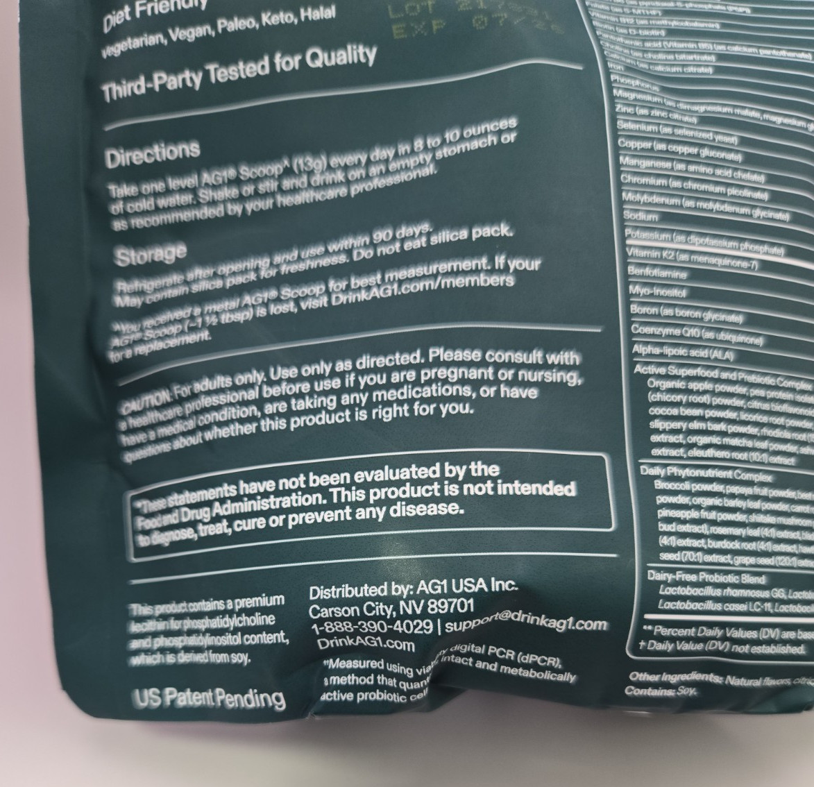 AG1 Next Gen Athletic Green 30 Day Supply 13.8 Oz Expires 07/2026 New 390g