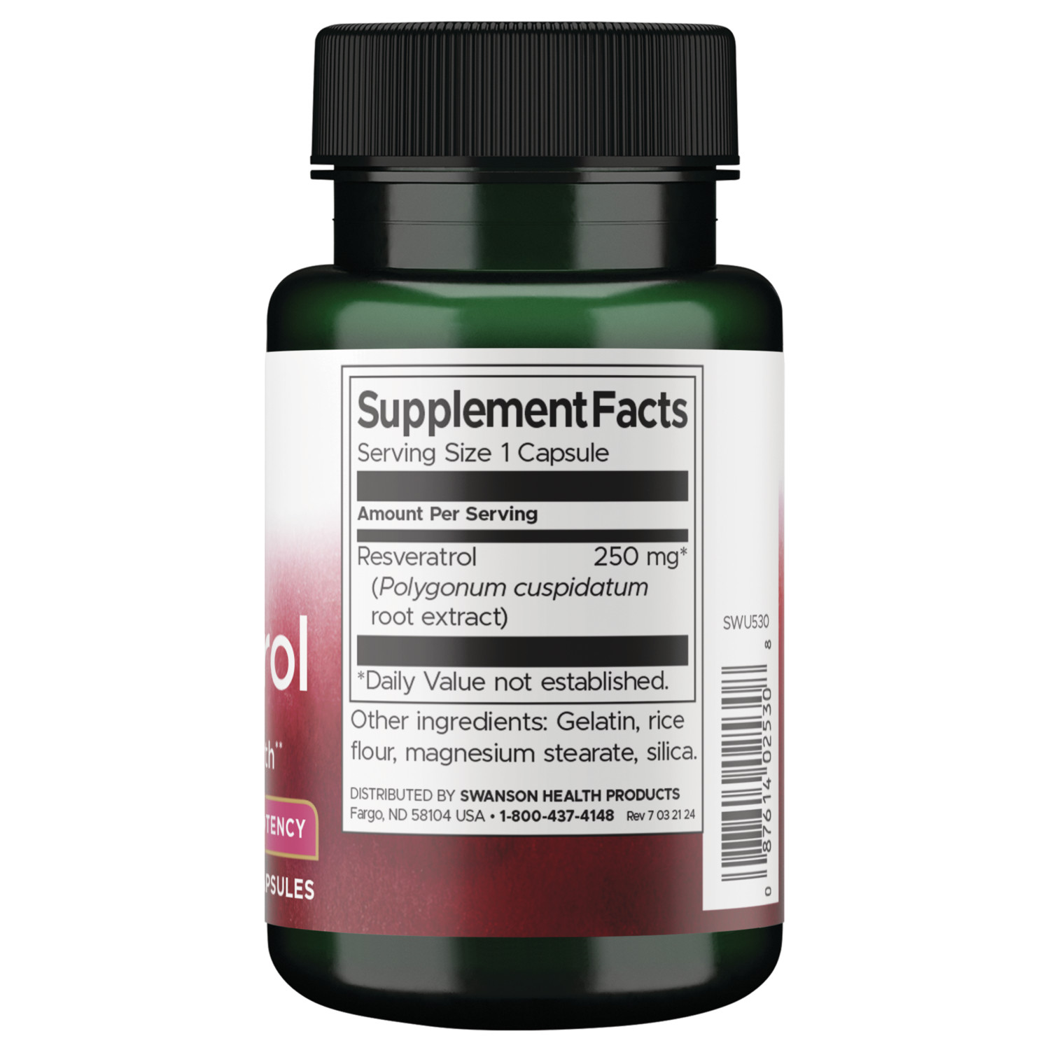 Swanson Ultra Resveratrol Higher-Potency Vitamin Supplement, 30 Capsules