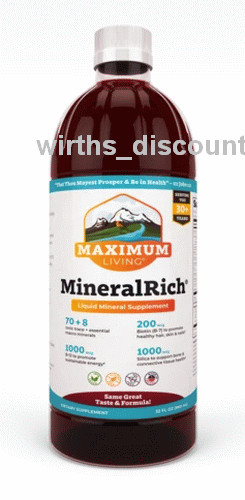 1 BOTTLE MAXIMUM LIVING MINERALRICH LIQUID MINERALS. MINERAL RICH. 32 OZ.