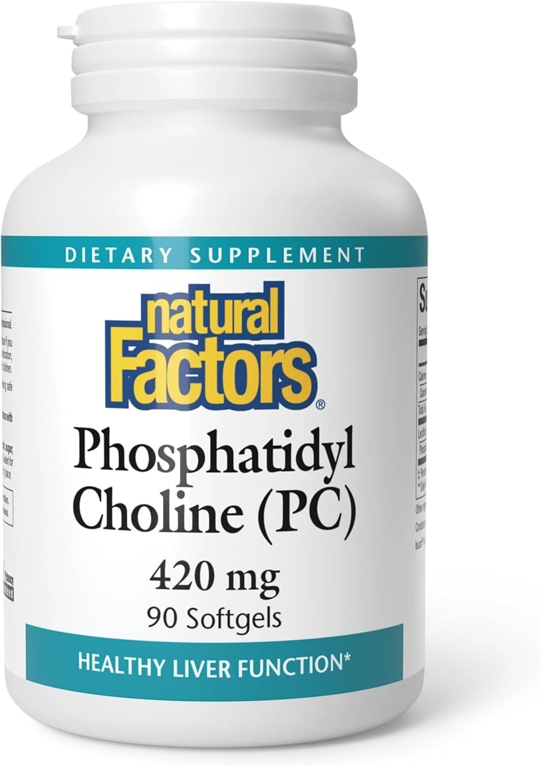 Natural Phosphatidyl Choline 420mg by Lecithin – 90 Soft Gels for Optimal Health