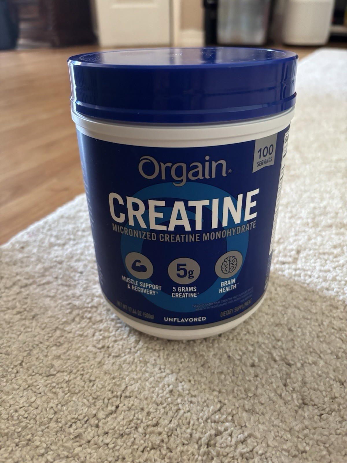 Orgain Micronized Creatine Monohydrate Powder, Unflavored 5g Bodybuilding
