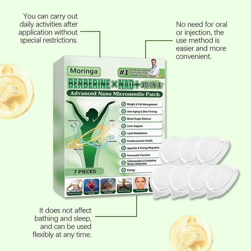 Moringa Berberine 10-in-1 Advanced Nano Microneedle Patch (7pcs/box)*