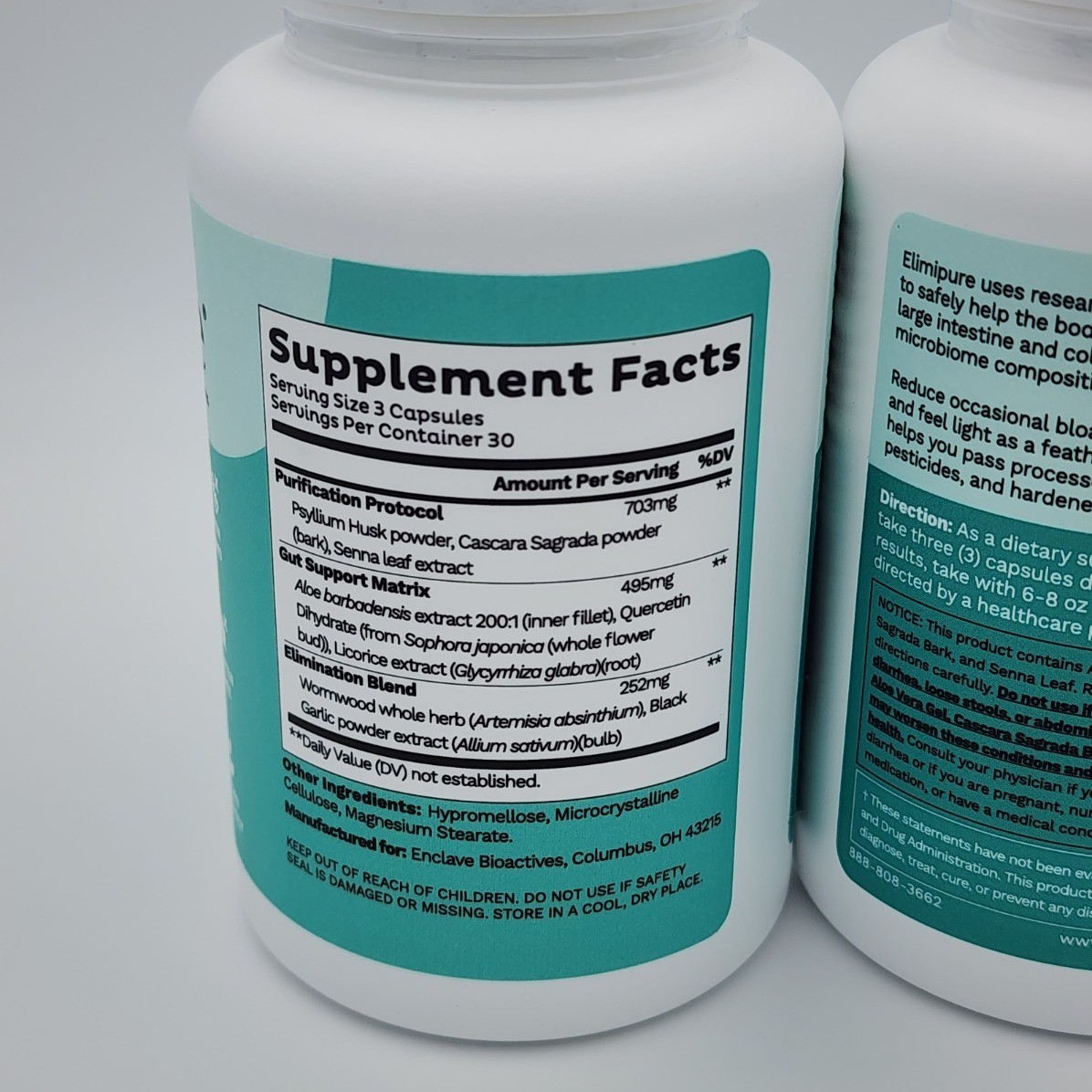 1-2 bottles Elimipure Gut Cleanse & Restore Supplement 90 capsules hot sealed