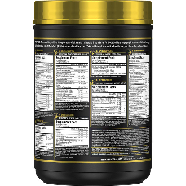 ALLMAX NUTRITION VITASTACK™ 7-Function Nutrients & Multi-Vitamin 30 Multi-Packs