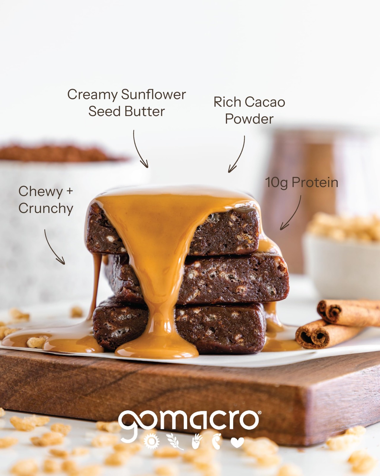GoMacro MacroBar Organic Vegan Protein Bars Sunflower Butter + Chocolate 2.3…