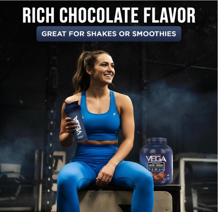 Vega Protein + Recovery, Chocolate, 4.4 lb, 45 Servings