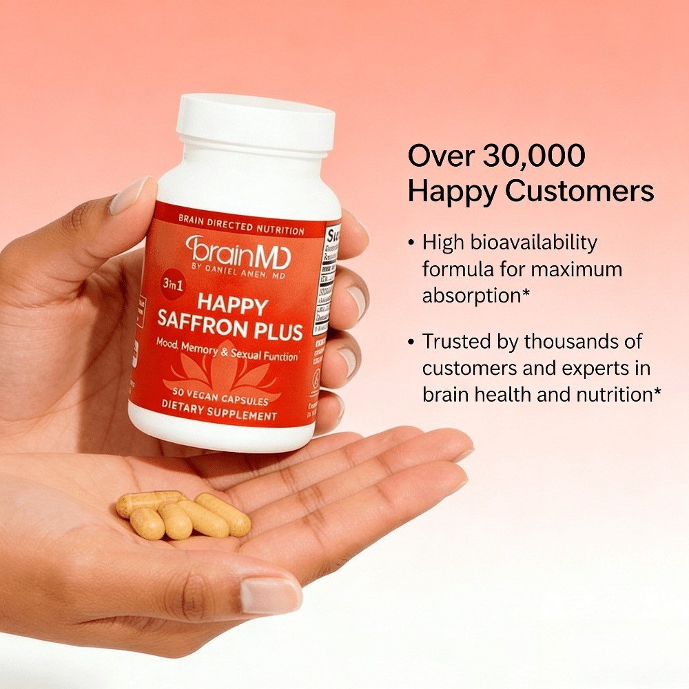 2 BOTTLES-LUXRY Happy Saffron Plus by BrainMD,Positive Mood & Emotional Wellness