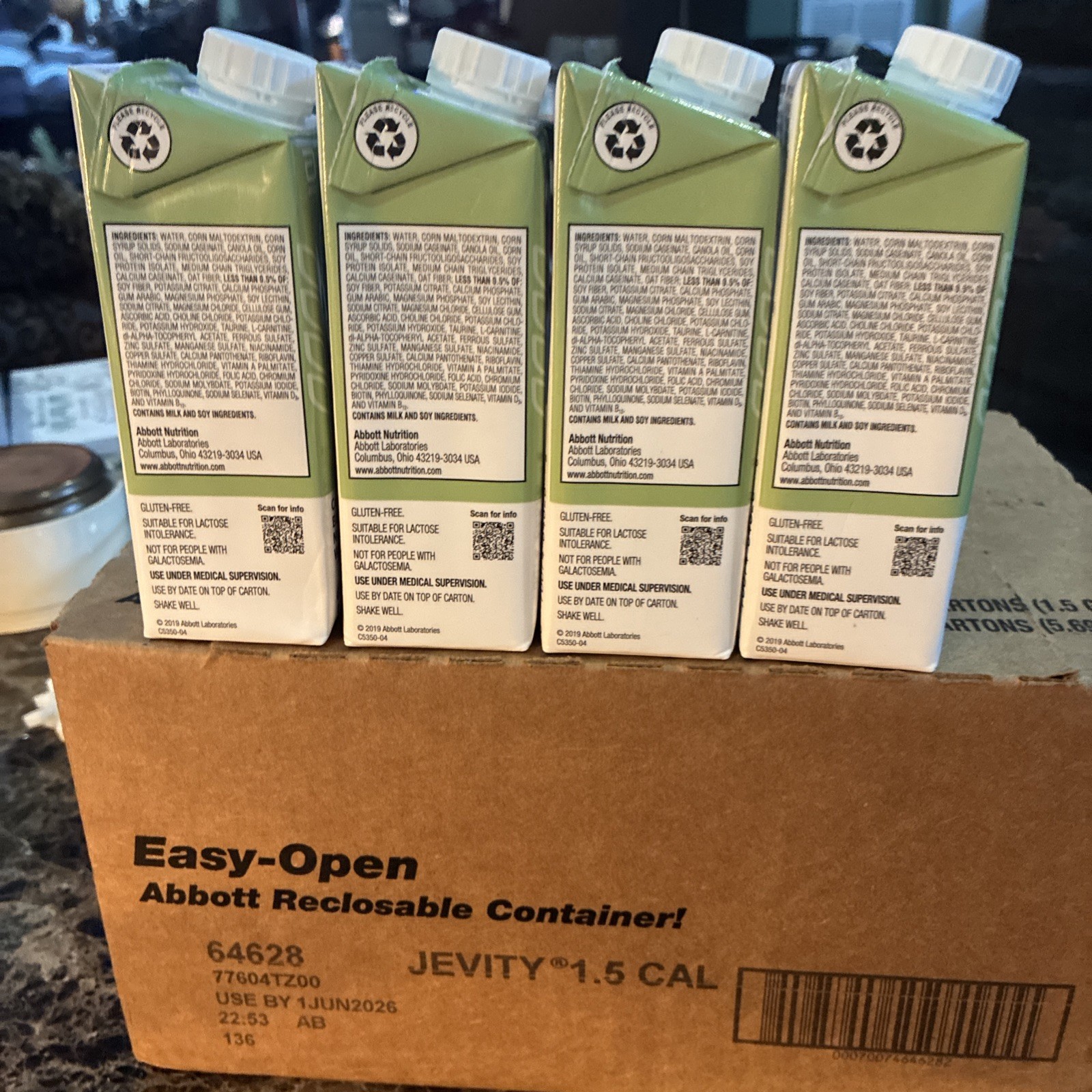 Easy~Open Abbott Reclosable Container JEVITY 1.5 CAL 8 FL OZ~24 Per Case