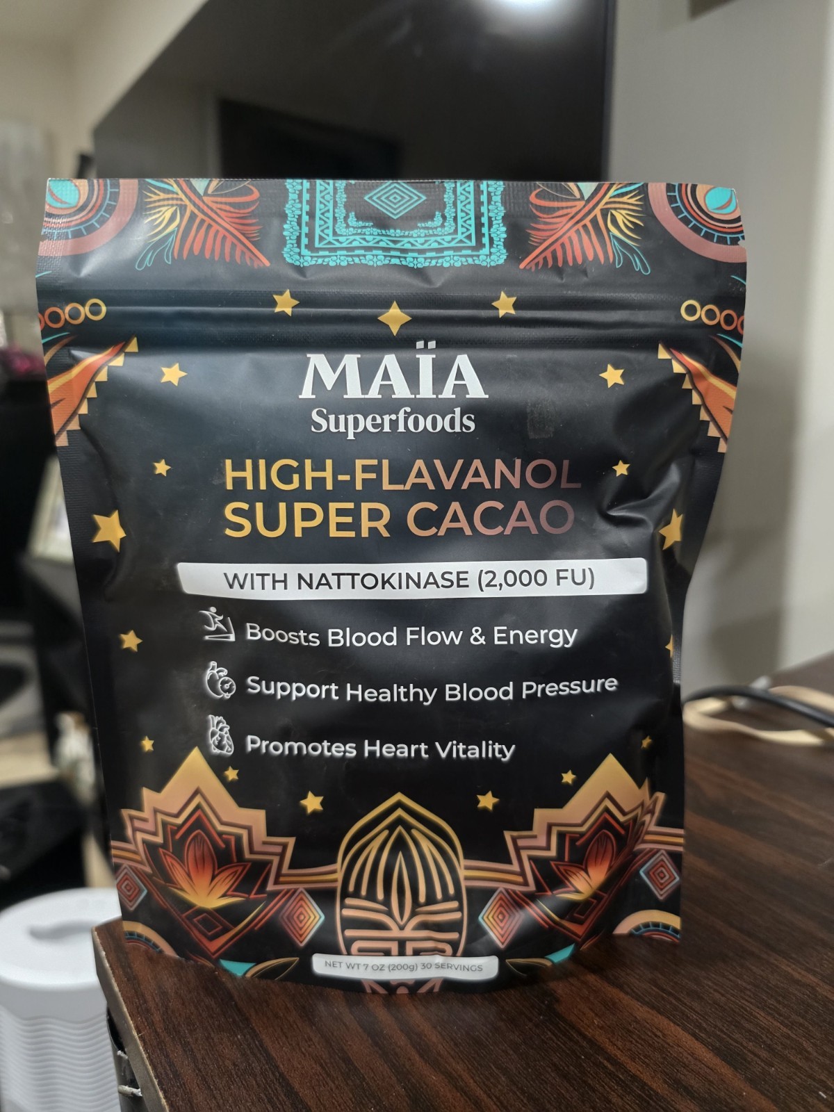MAIA high-flavanol super Cacao with nattokinase 7oz 30- servings fast shipping..