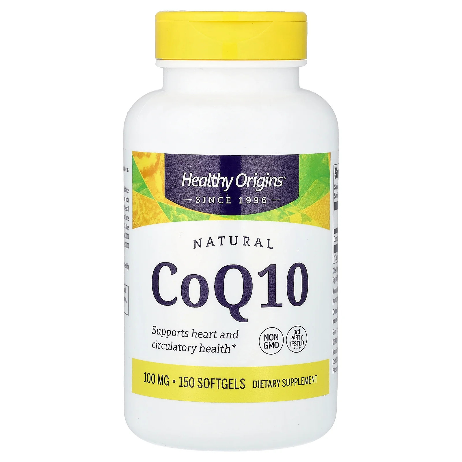2 X Healthy Origins, Natural CoQ10, 100 mg, 150 Softgels