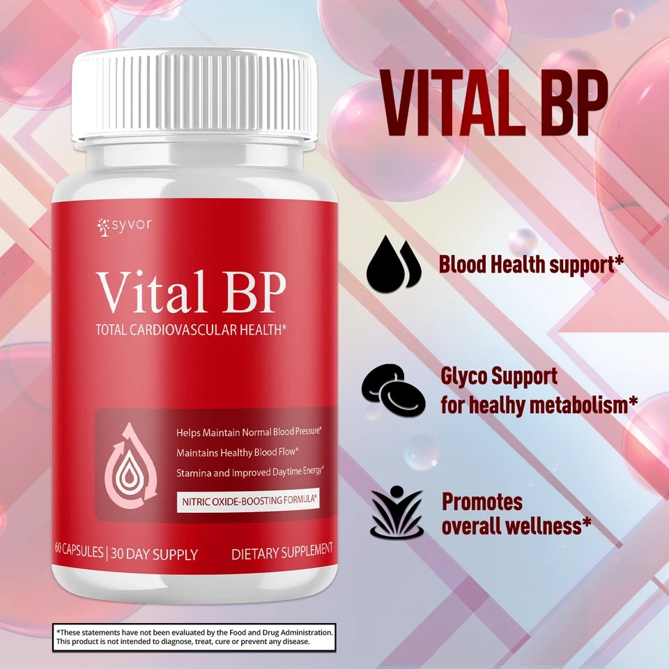 (2 Pack) Vital BP innovative Blood Support Vitamin Formula VitalBP 120 Capsules