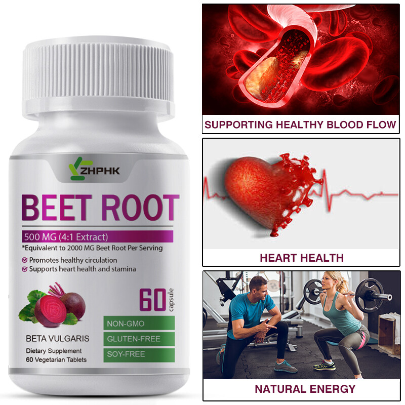 Beet Root Powder Capsules Beta Vulgaris Nitric Oxide Extract Super Food Juice