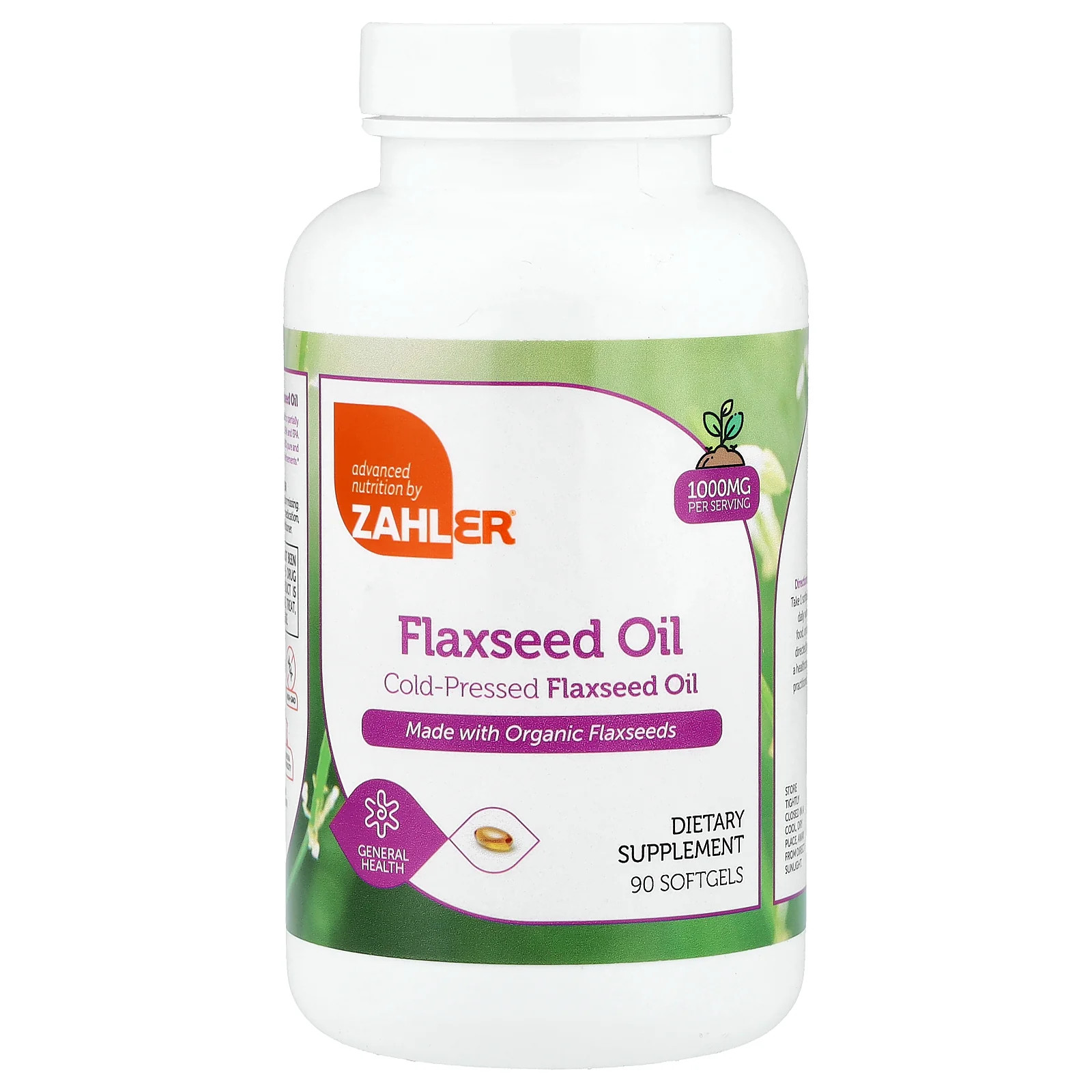 2 X Zahler, Flaxseed Oil, 1,000 mg, 90 Softgels